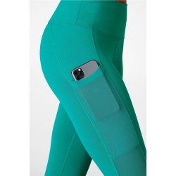 On-The-Go PowerHold High-Waisted Capri Dark Jade