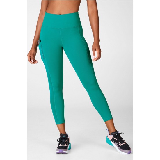 On-The-Go PowerHold High-Waisted Capri Dark Jade