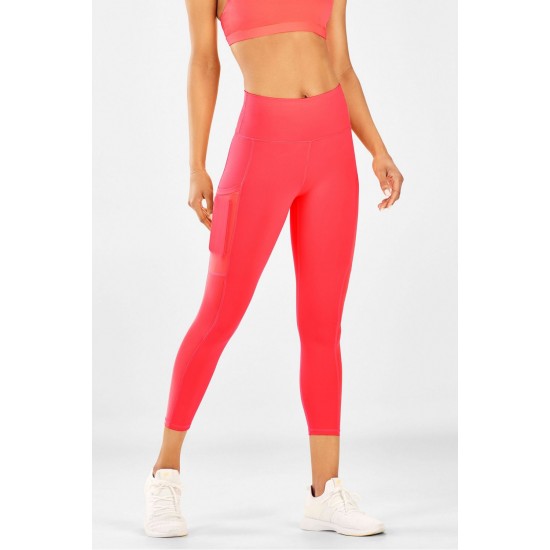 On-The-Go PowerHold High-Waisted Capri Pop Coral