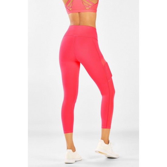 On-The-Go PowerHold High-Waisted Capri Pop Coral