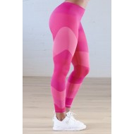 High-Waisted Seamless Colorblock Capri Very Berry Multi