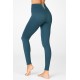 High-Waisted Seamless Rib Yoga Legging Blue Nova/Blue Bell