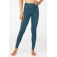 High-Waisted Seamless Rib Yoga Legging Blue Nova/Blue Bell