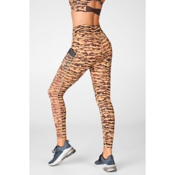 On-The-Go PowerHold High-Waisted Mesh Yoga Legging Cacao Tigress