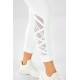 Dynamic High-Waisted Lattice 7/8 White