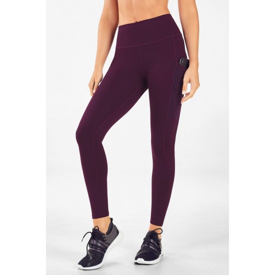 On-The-Go PowerHold High-Waisted Yoga Legging Burgundy (Solid)