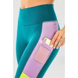 On-The-Go PowerHold High-Waisted Yoga Legging Paradise Cove/Neon/Aster Purple