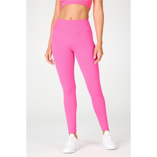 SculptKnit High-Waisted Yoga Legging Fluorescent Pink