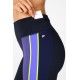 Trinity High-Waisted Run 7/8 Black/Electric Violet Multi