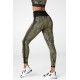 High-Waisted Seamless Snakeskin 7/8 Green Reptilia/Black