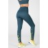 High-Waisted Seamless Rib Yoga Legging Celestial Blue/Tonal Celestial Blue/Sour Apple