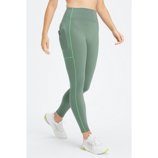 Trinity Motion365 HW Utility Yoga Legging Smoke Green/Sour Apple