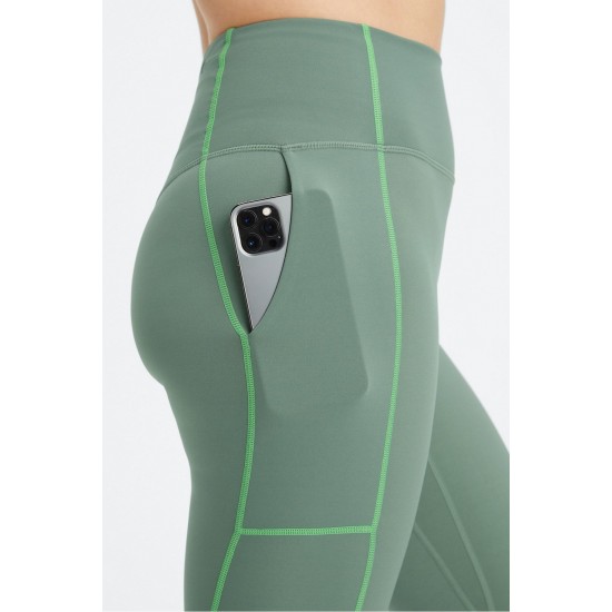 Trinity Motion365 HW Utility Yoga Legging Smoke Green/Sour Apple