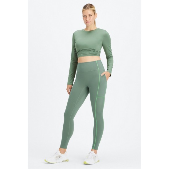 Trinity Motion365 HW Utility Yoga Legging Smoke Green/Sour Apple