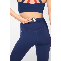 High-Waisted Motion365 Paneled Yoga Legging Abyss/Marina/Vermillion