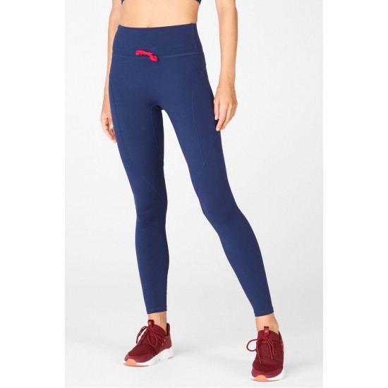 High-Waisted Motion365 Paneled Yoga Legging Abyss/Marina/Vermillion