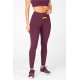 High-Waisted Motion365 Paneled Yoga Legging Burgundy/Golden Hour