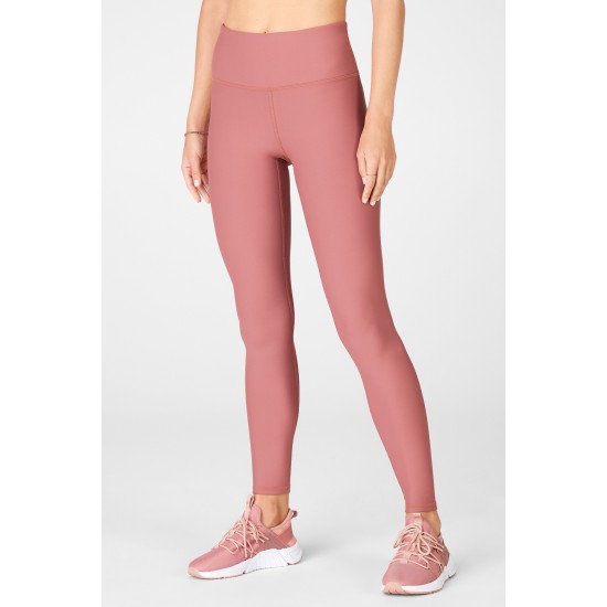 High-Waisted Essential Cold Weather Yoga Legging Cherry Mocha