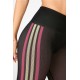 High-Waisted Seamless Stripe Yoga Legging Pink Stripe Multi