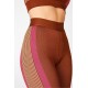 Ultra High-Waisted Seamless Stripe Yoga Legging Java/Tapioca/Plush Pink