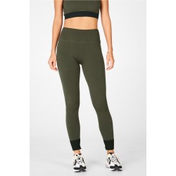 High-Waisted Seamless Yoga Legging Ranger Green/Black