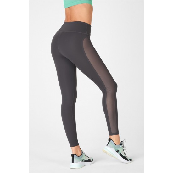 High-Waisted PureLuxe Mesh Yoga Legging Iron