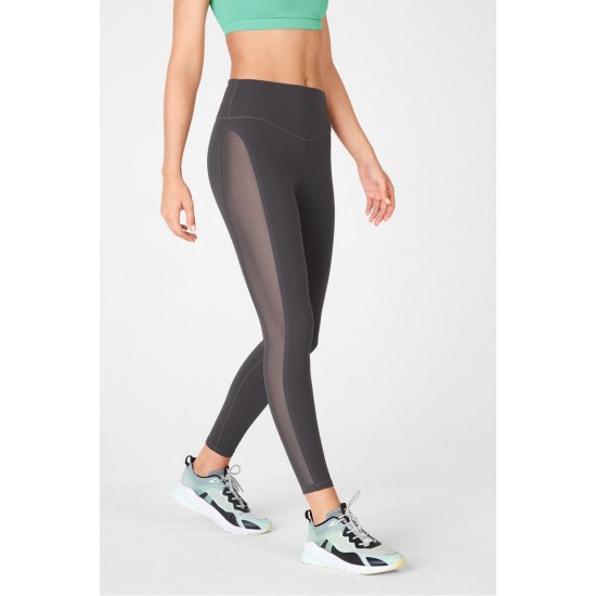 High-Waisted PureLuxe Mesh Yoga Legging Iron