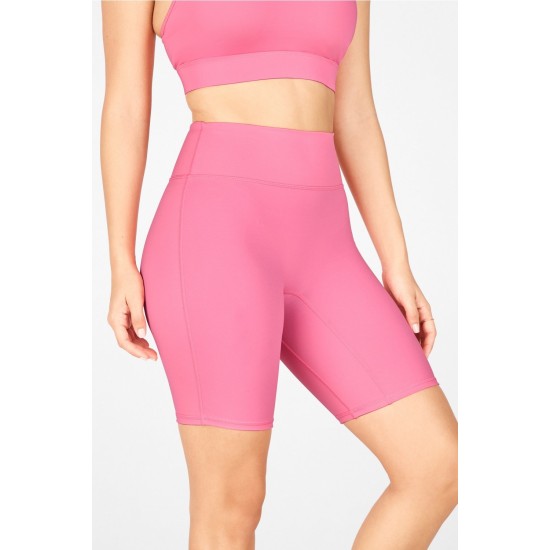 Anywhere High-Waisted Yoga Short 9 Pink Rouge