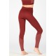 High-Waisted Seamless Static Yoga Legging Umbria Red/Pink Buff