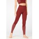 High-Waisted Seamless Static Yoga Legging Umbria Red/Pink Buff