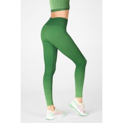 High-Waisted Seamless Dot Yoga Legging Palm Green/Lime Twist