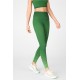 High-Waisted Seamless Dot Yoga Legging Palm Green/Lime Twist