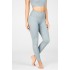 High-Waisted Seamless Rib Yoga Legging Raincloud/Arctic Grey