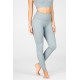 High-Waisted Seamless Rib Yoga Legging Raincloud/Arctic Grey