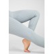 High-Waisted Seamless Rib Yoga Legging Raincloud/Arctic Grey