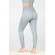 High-Waisted Seamless Rib Yoga Legging Raincloud/Arctic Grey