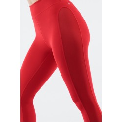 High-Waisted PureLuxe Mesh Yoga Legging Red Apple