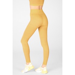 High-Waisted Seamless Jacquard Yoga Legging Dark Paste/Golden