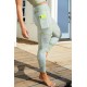 Motion365 High-Waisted 7/8 Yoga Legging Grey Pin Dot Camo