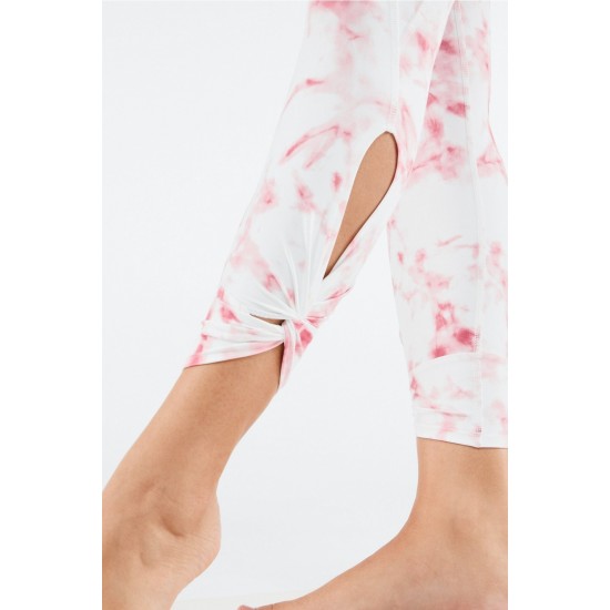 Oasis PureLuxe High-Waisted 7/8 Yoga Legging Red Smokey Marble