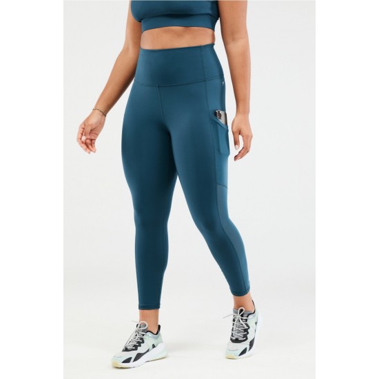 On-The-Go PowerHold Ultra HW 7/8 Yoga Legging Midnight Teal