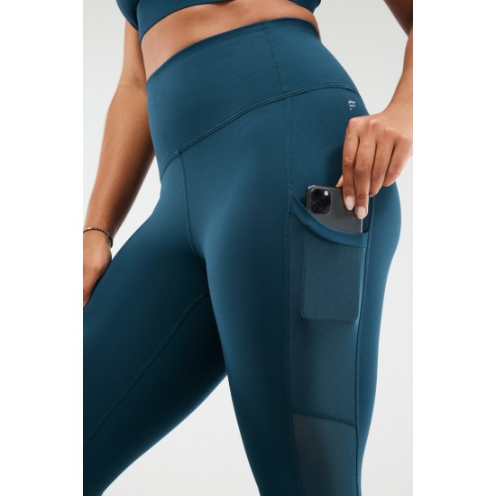 On-The-Go PowerHold Ultra HW 7/8 Yoga Legging Midnight Teal