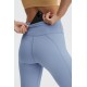 High-Waisted Motion365 Yoga Legging With Zipper Faded Denim/Soft-White