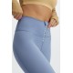 High-Waisted Motion365 Yoga Legging With Zipper Faded Denim/Soft-White