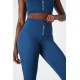 High-Waisted Motion365 Yoga Legging With Zipper Navy Peony/Soft-White