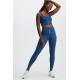 High-Waisted Motion365 Yoga Legging With Zipper Navy Peony/Soft-White