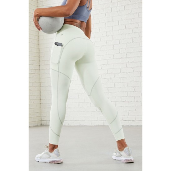 Therma-Flex HW Reflective Pocket Yoga Legging Warm White/Reflective Silver