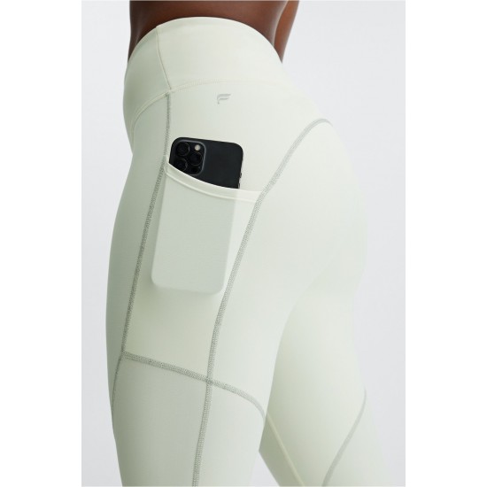 Therma-Flex HW Reflective Pocket Yoga Legging Warm White/Reflective Silver