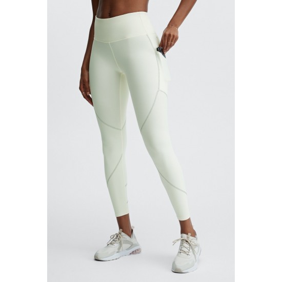 Therma-Flex HW Reflective Pocket Yoga Legging Warm White/Reflective Silver