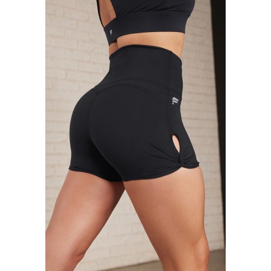 Oasis PureLuxe High-Waisted Twist 3 Yoga Short Black